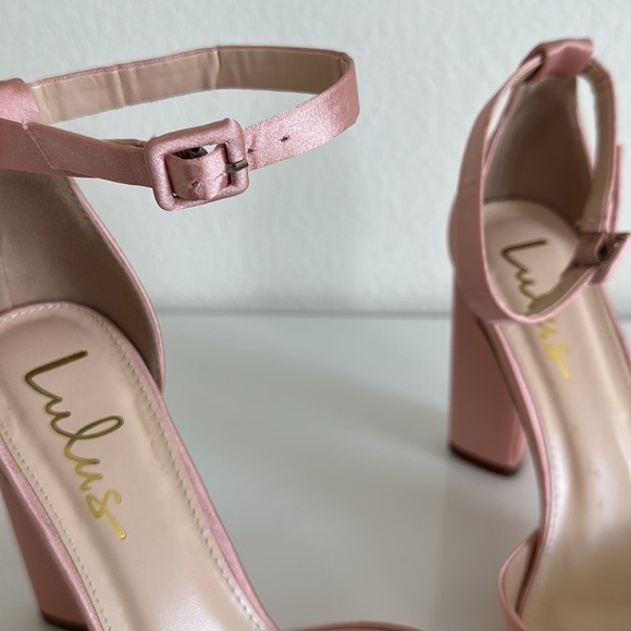 Lulus Syngo Rose Gold Satin Pointed-Toe Ankle Strap Pumps - Picture 7 of 8